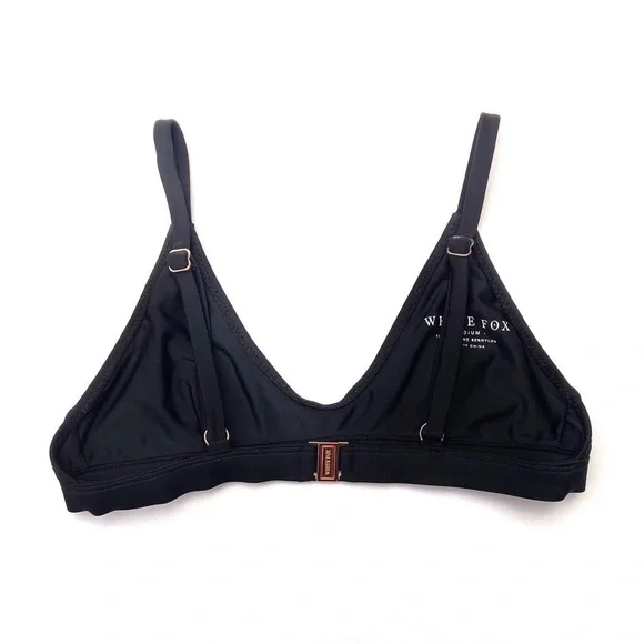 White Fox Black Bikini Top - Picture 2 of 2